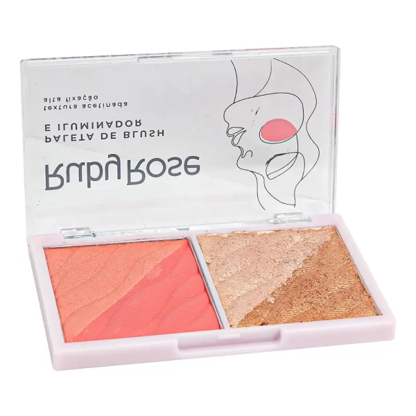 PALETA DE BLUSH E ILUMINADOR - Ruby Rose HB75331 - Imagem 2